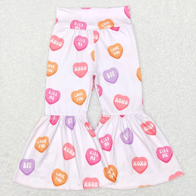 P0367 Letter love pink trousers