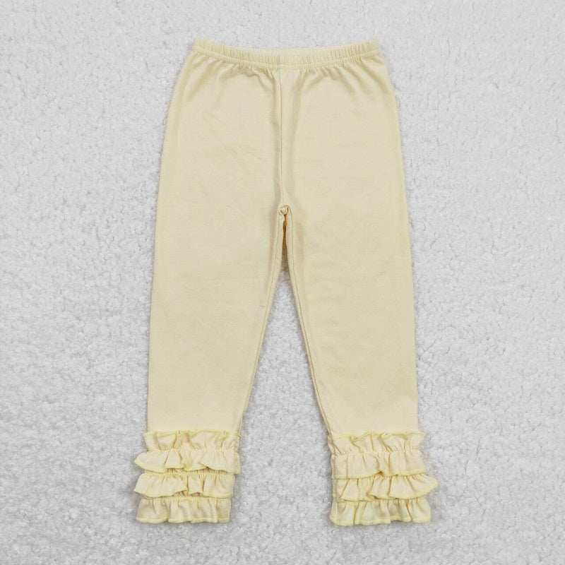 P0424 Solid beige lace trousers
