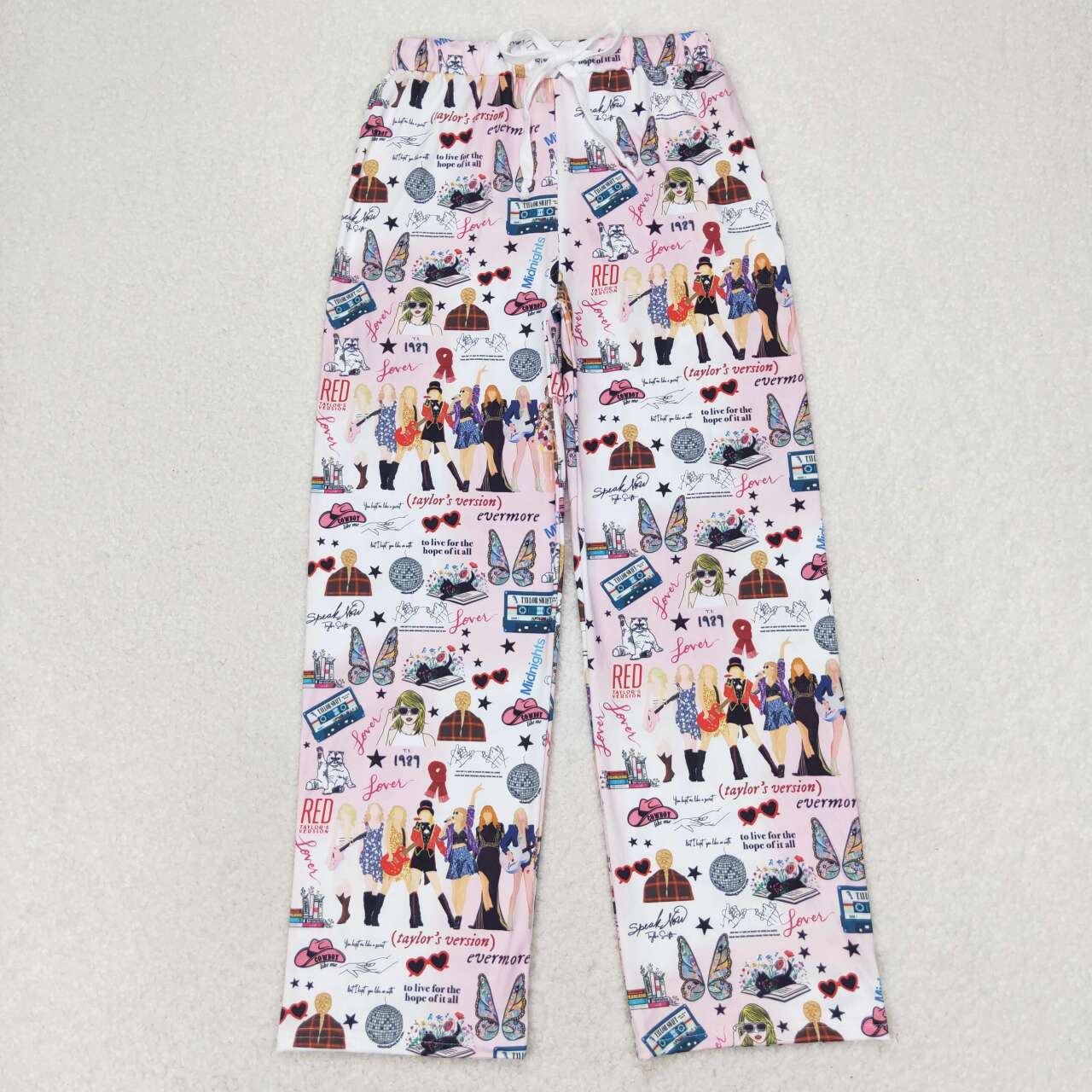 P0464 Adult women pink and white trousers