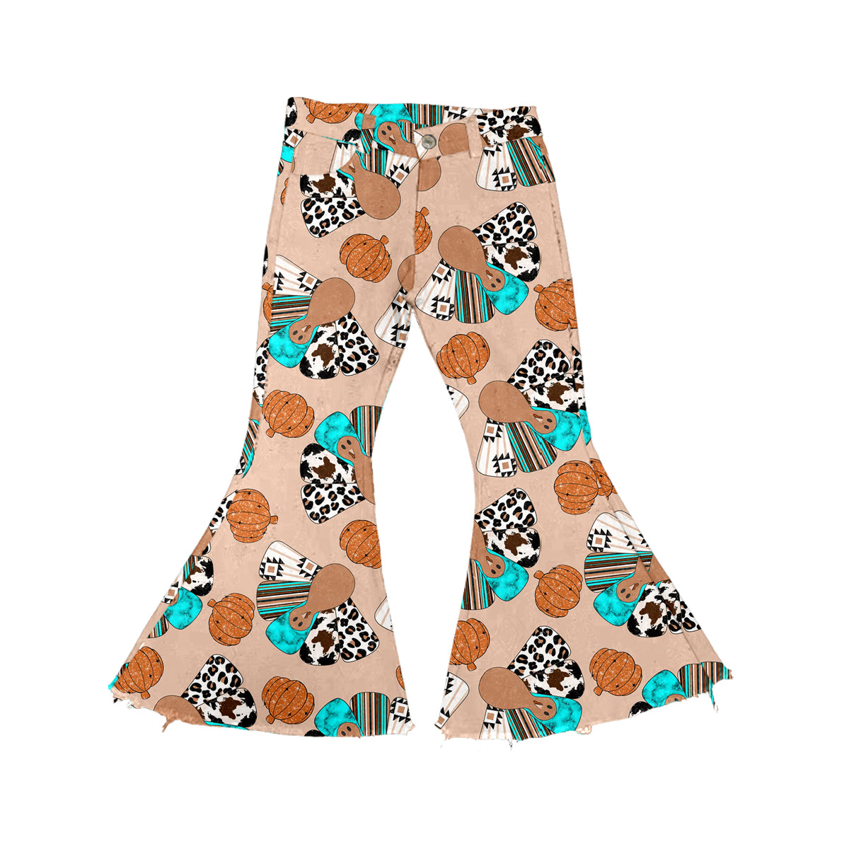 presale P0486 pumpkin turkey brown denim trousers
