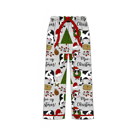 presale P0492 Adult women Christmas tree cow gray red trousers