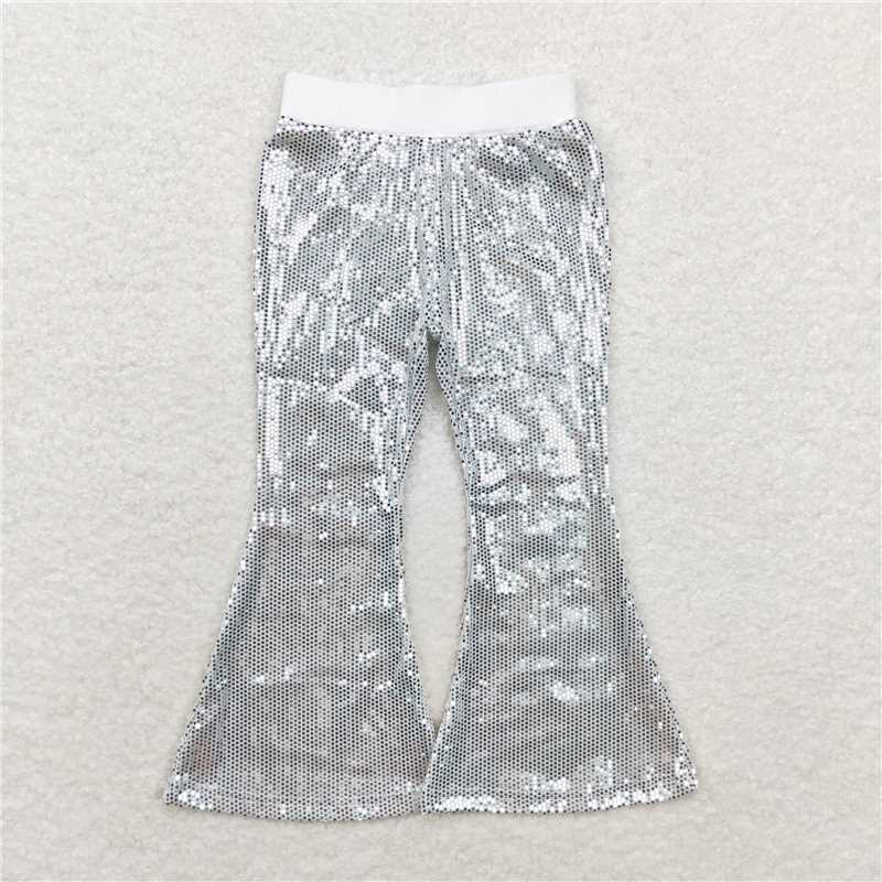 Match Baby Girls Colorful Sequin Sparkle Bell Bottom Pants D 6.25