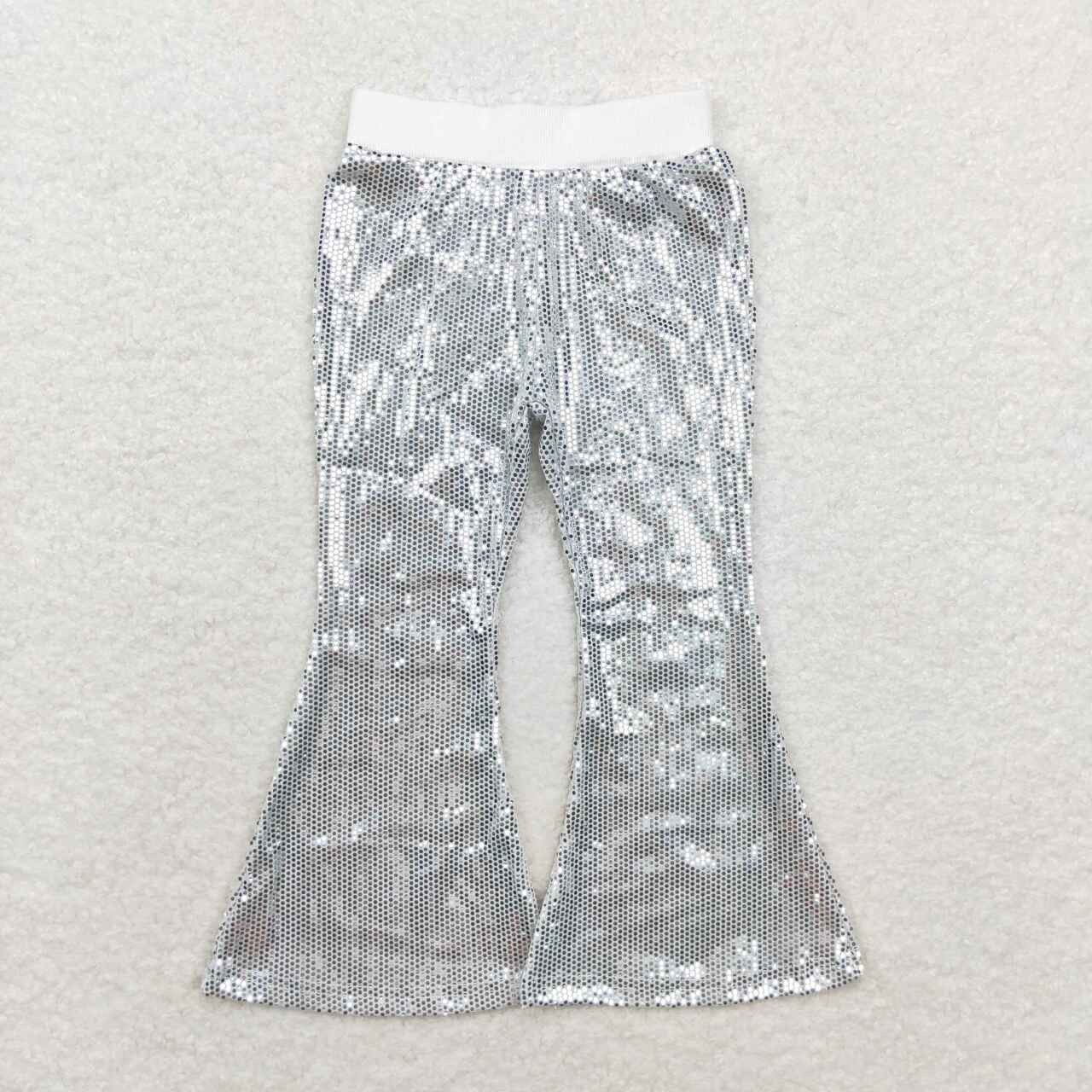 P0496 Silver mesh sequined trousers