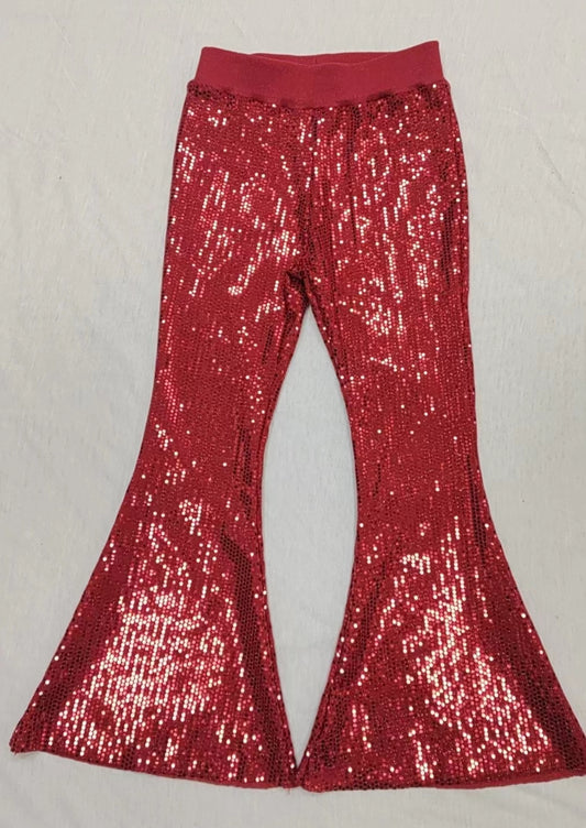 presale P0497 Red mesh sequined trousers