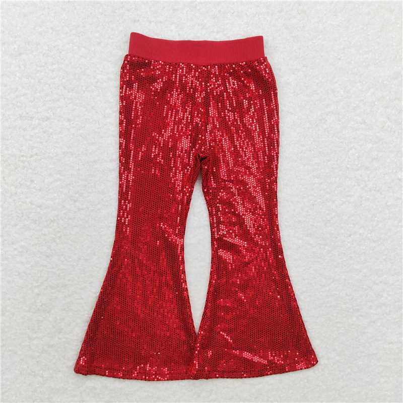 Match Baby Girls Colorful Sequin Sparkle Bell Bottom Pants D 6.25