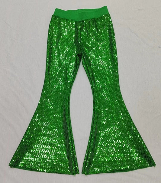 presale P0498 Green mesh sequined trousers