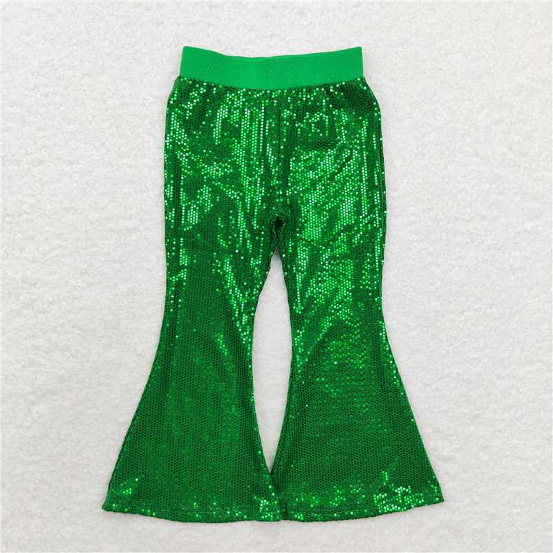 Match Baby Girls Colorful Sequin Sparkle Bell Bottom Pants D 6.25