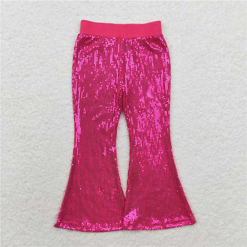 Match Baby Girls Colorful Sequin Sparkle Bell Bottom Pants D 6.25