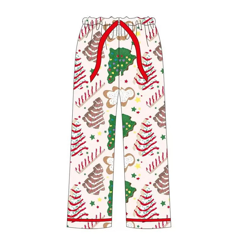 P0506 Adult Women Christmas Tree Cookies Gingerbread Man Pants