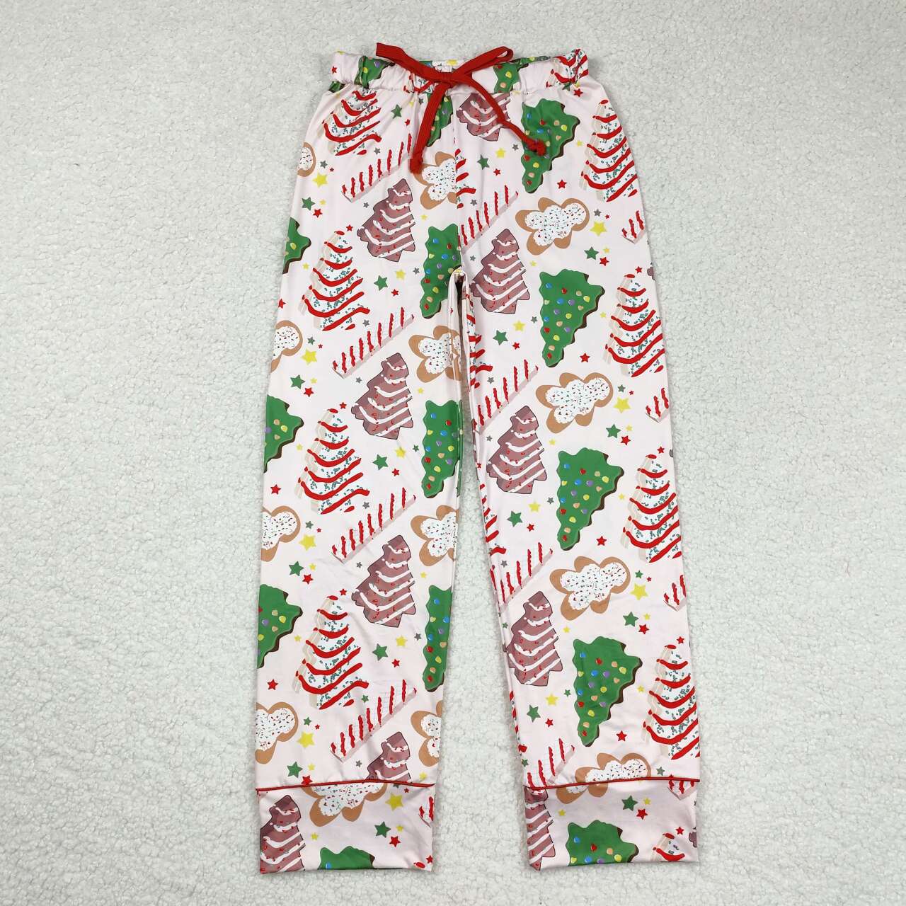 P0506 Adult Women Christmas Tree Cookies Gingerbread Man Pants