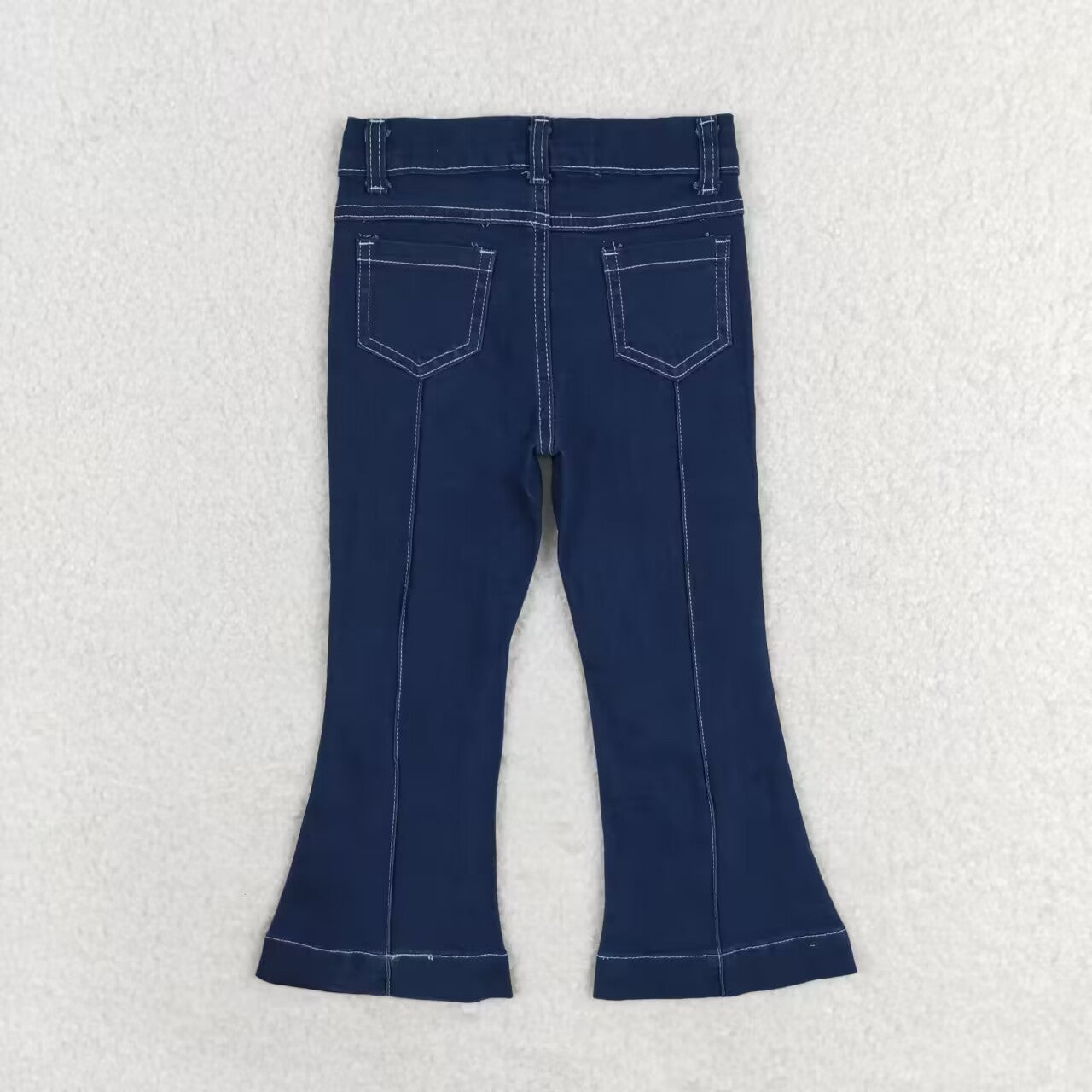 P0508  Bleached blue stripe denim trousers
