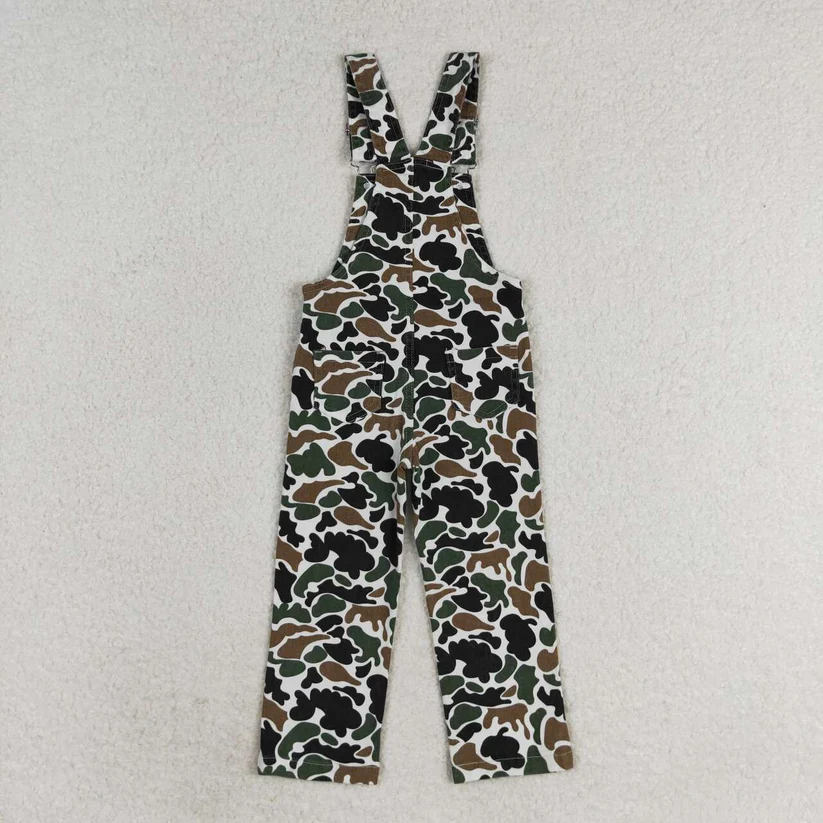 Sibling Baby Boys Kids Fall Hunting Camo Denim Strap jumpsuits Overall   D 1111