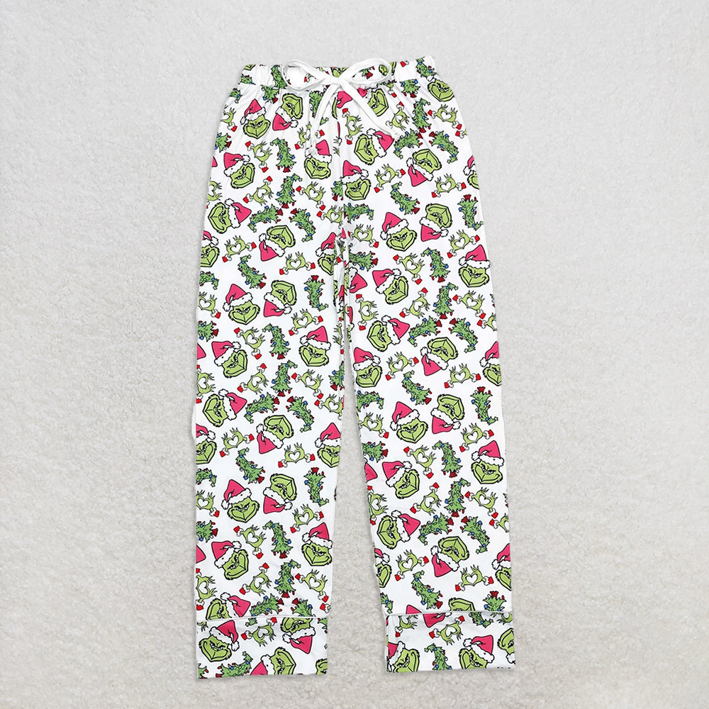 Family Christmas Green Face Hearts Pajamas Holiday Wear D 901
