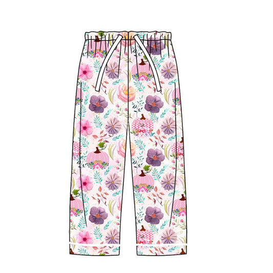 presale P0544 Adult Women Flower Pumpkin Pink Pants