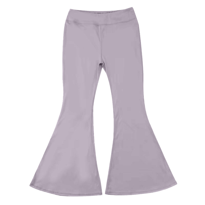 presale P0572  Baby Girls Grey Yoga Active Wear Bell Bottom Pants 2024 7.11