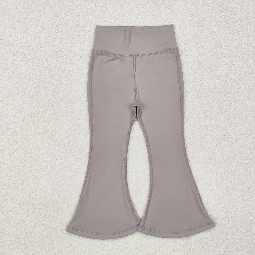 P0572  Baby Girls Grey Yoga Active Wear Bell Bottom Pants
