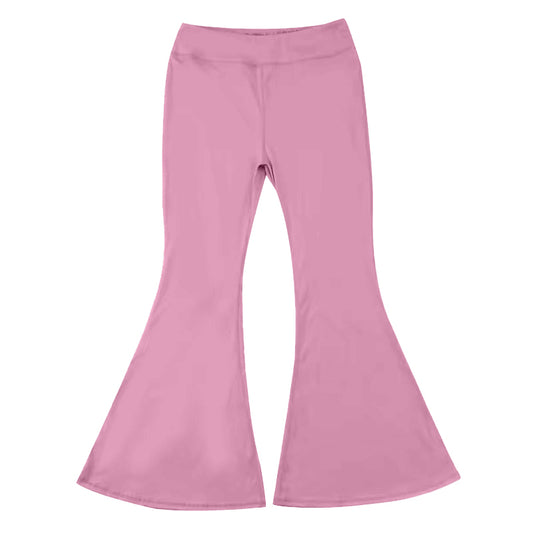 presale P0573  Baby Girls Dark Pink Yoga Active Wear Bell Bottom 2024 7.11