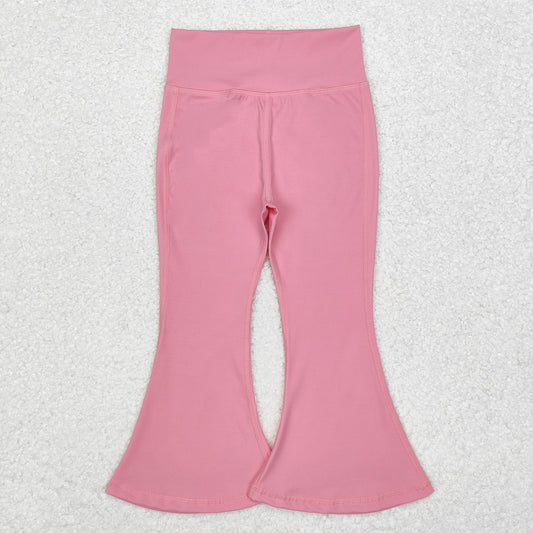 P0573 Baby Girls Dark Pink Yoga Active Wear Bell Bottom