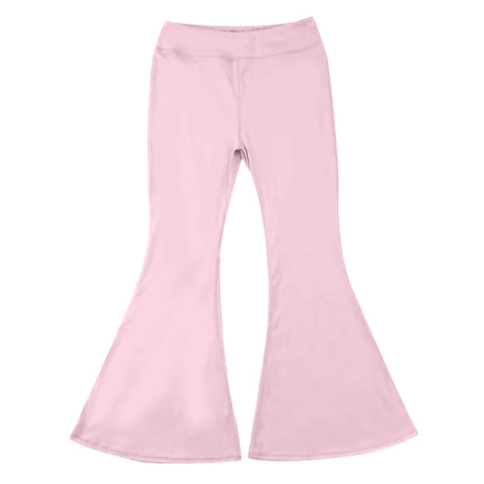 presale P0576 Baby Girls Light Pink Yoga Active Wear Bell Bottom Pants  2024 7.11