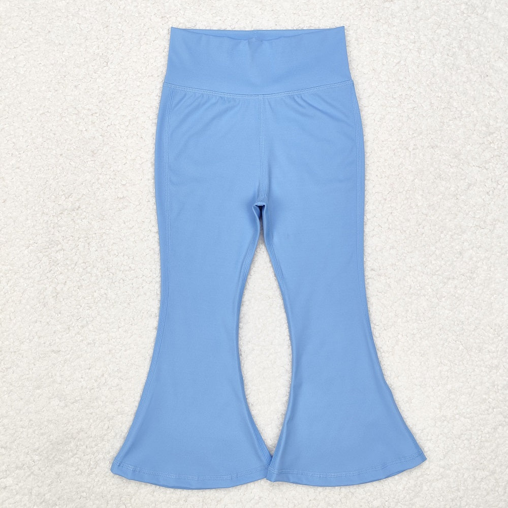 P0577  Baby Girls Light Blue Yoga Active Wear Bell Bottom