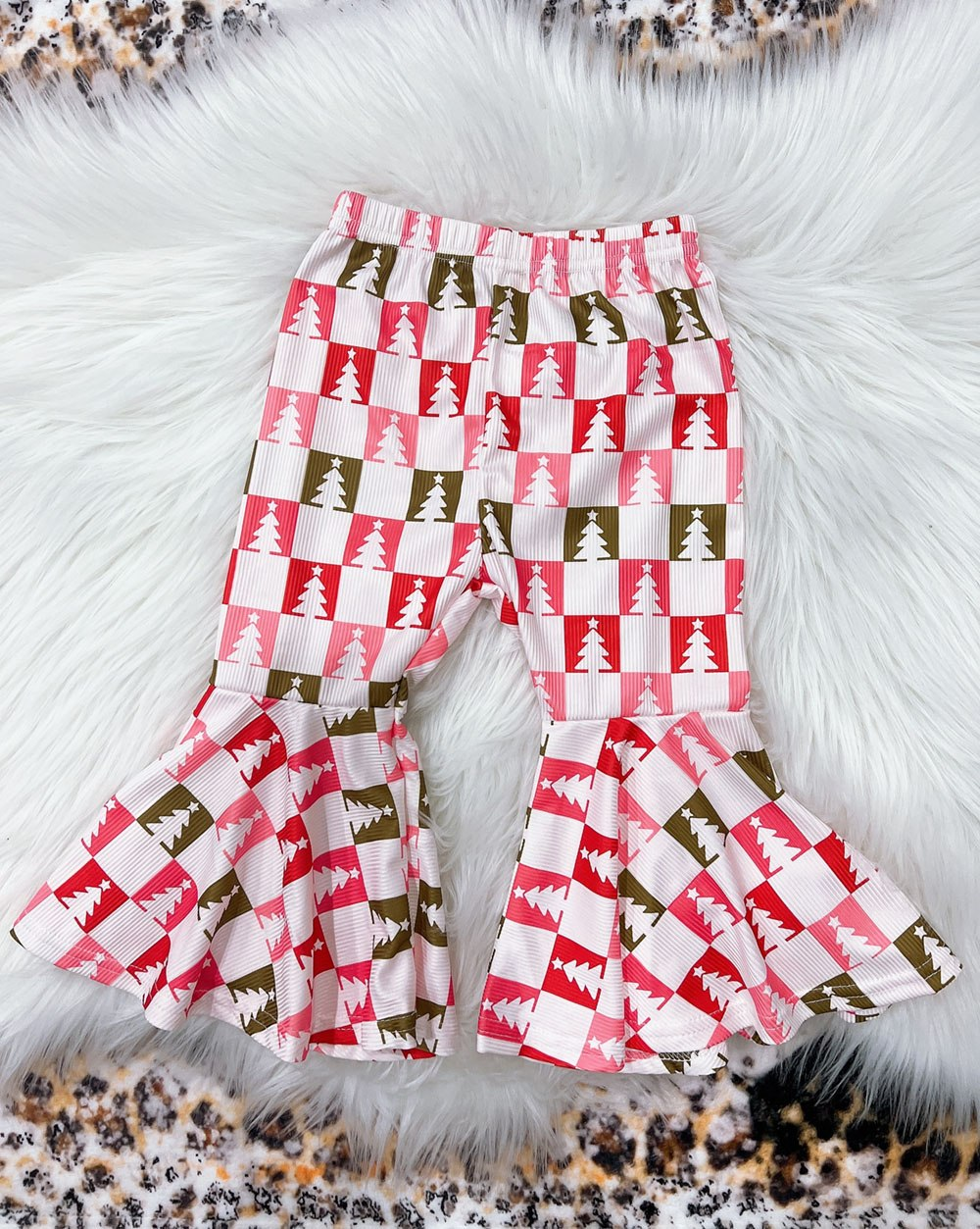 presale P0595  Pink Christmas Tree Plaid Trousers  2024 7.17