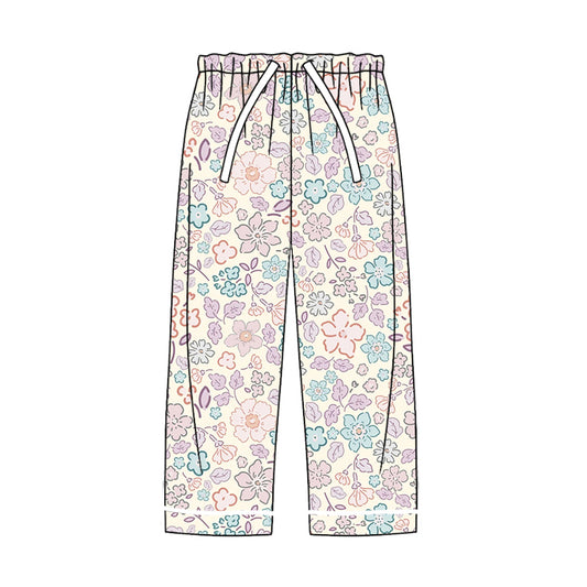 presale P0612 Adult female blue lace beige trousers with flowers 2024 8.2