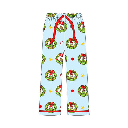 presale P0613 Adult Male Christmas Wreath Blue Pants 2024 8.3