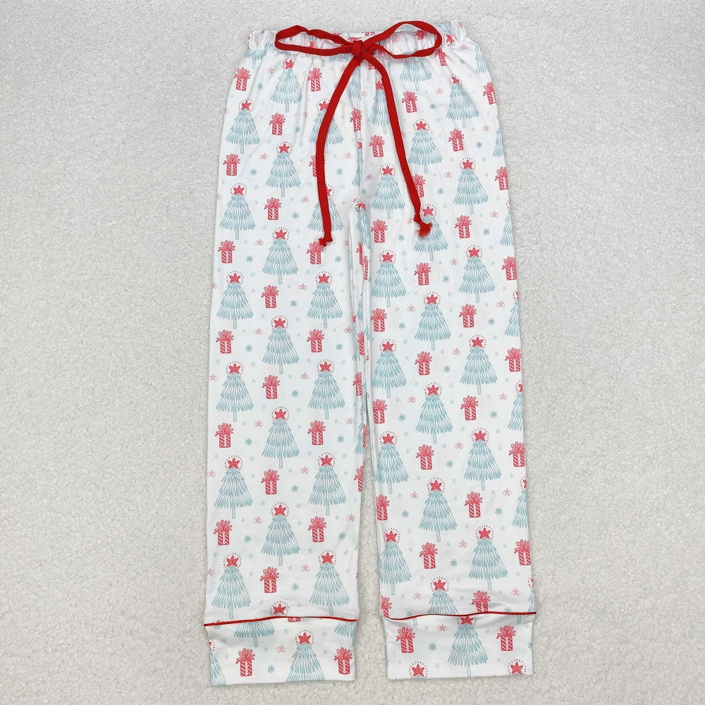 P0614 Adult female Christmas tree gift red and white trousers
