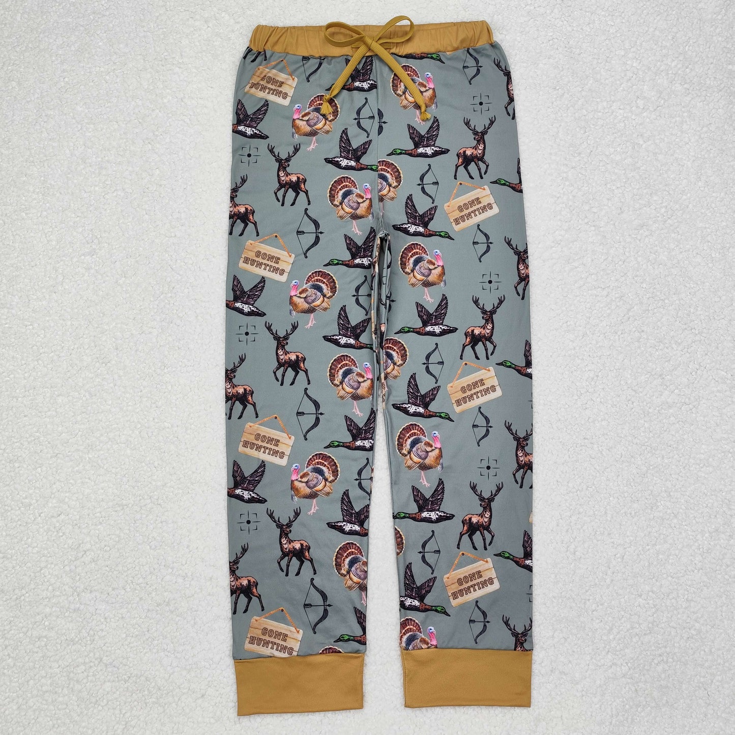 P0616 Adult men's duck turkey green trousers