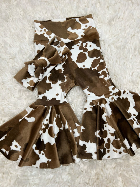 presale P0629 Brown and white cow print trousers   2024 8.22