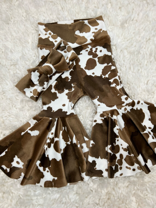 presale P0629 Brown and white cow print trousers 2024 8.22