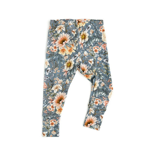 presale P0639 Gray-blue floral and leaf trousers 2024 8.29