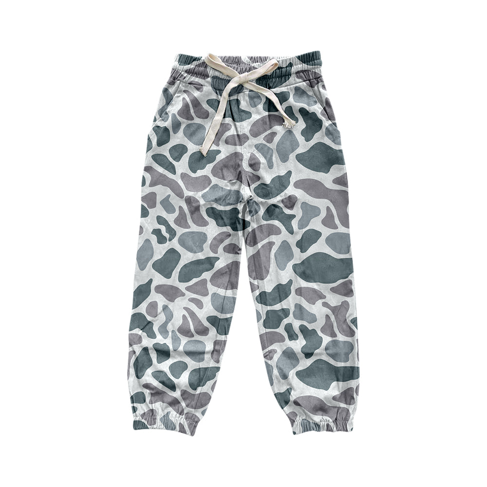 P0651  Camouflage grey and blue drawstring trousers