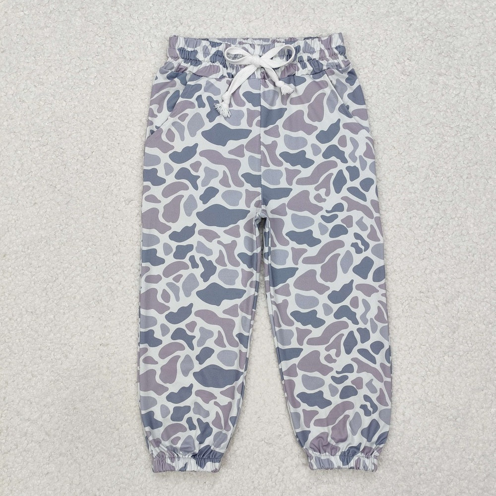 P0651  Camouflage grey and blue drawstring trousers