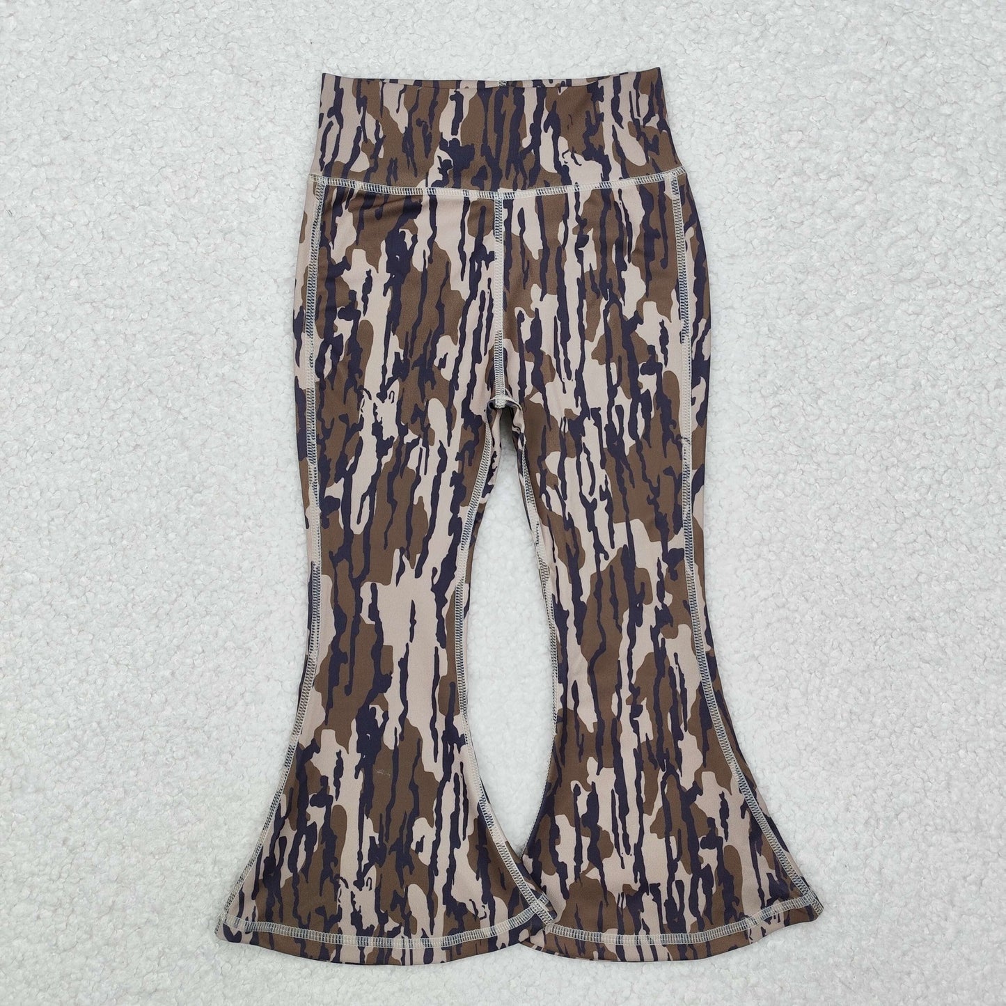 P0691 Camouflage Army Green Yoga Wear Flared Pants