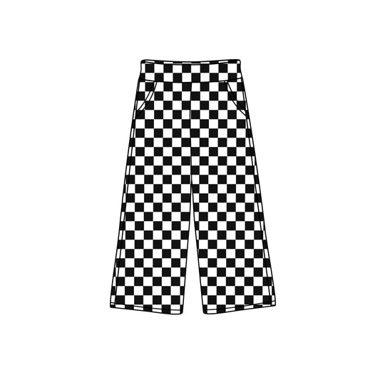 presale P0693 Black and white plaid trousers 2024 10.10