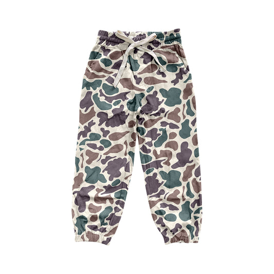 presale P0697 Brown Green Camouflage Beige Drawstring Trousers  2024 10.10