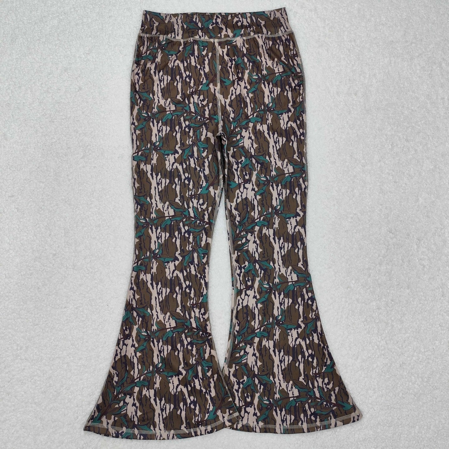 P0719 Adult female camouflage rattan yoga wear flared pants