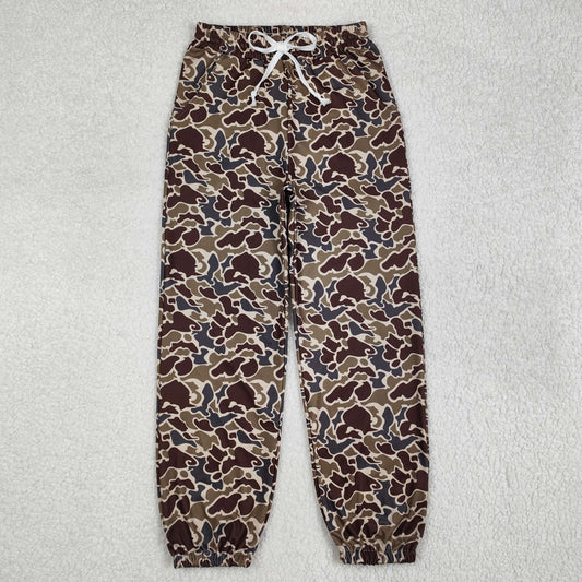 P0724 Adult Women Duck Grey Camo Pocket Bottom Joggers Pants