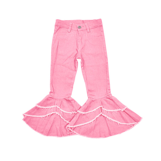 presale P0725 Solid pink denim trousers 2024 11.29