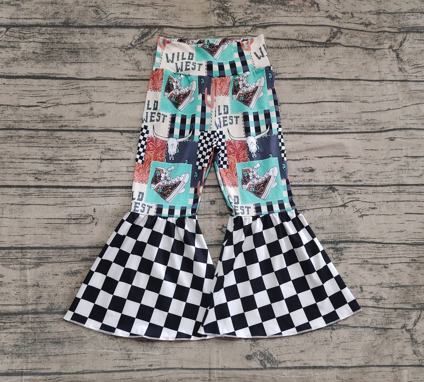P0751  Baby Girls Wild West Bell Pants D 4.11