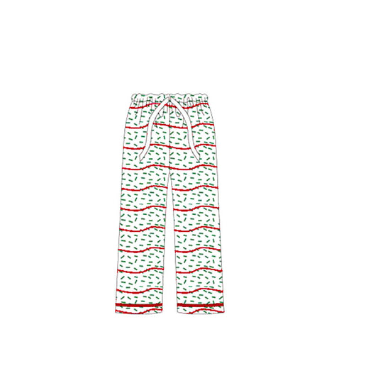 presale P0767 Adult Women Green Red Stripes Flame Pants  D 5.29