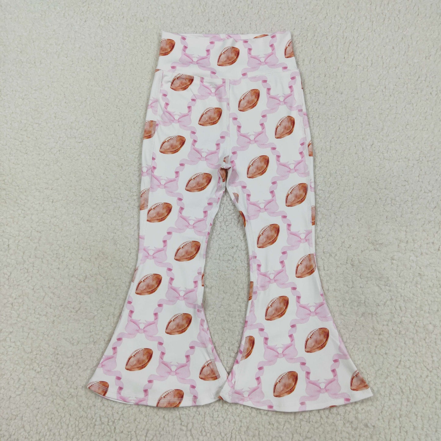 P0780 Baby Girls Pink Bow Footballs Plaid Yoga Active Bell D 828