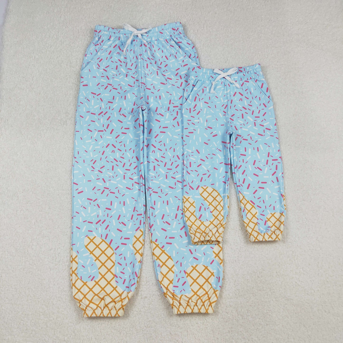 Mommy and Me Baby Girls Blue Drip Team Pockets Yoga Active Pants D 909