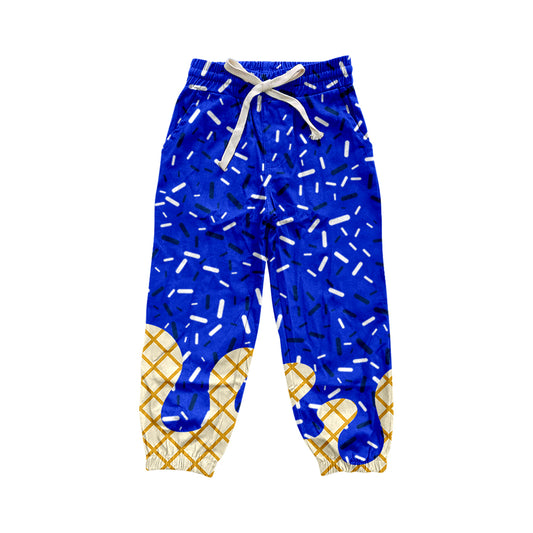 presale P0812  Adult Women Hot Blue Drip Pockets Yoga Team Pants D 7.29