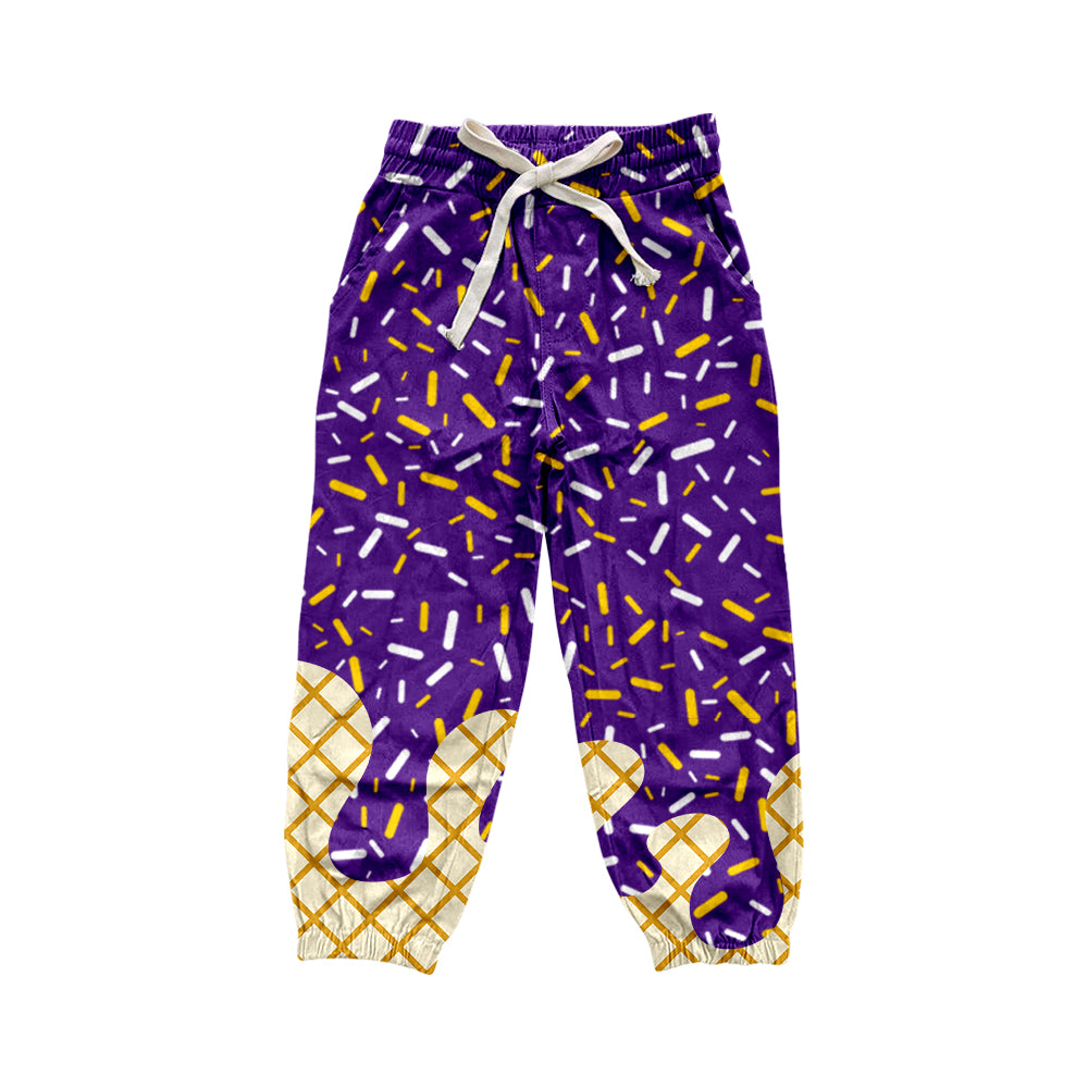 presale P0813 Adult Women Purple Drip Pockets Yoga Team Pants D 7.29