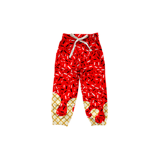 presale P0815 Baby Girls Red Drip Team Pockets Yoga Pant D 7.29