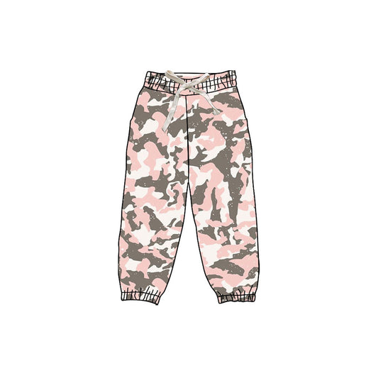 presale P0832 Baby Girls Pink Gray Camo Yoga Jogger Bottom D 901