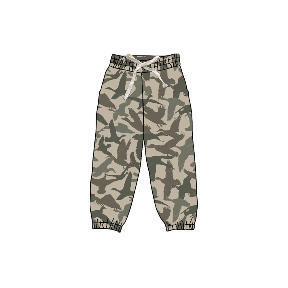 presale P0833  Baby Girls Olive Ducks Camo Yoga Jogger Bottom D 901