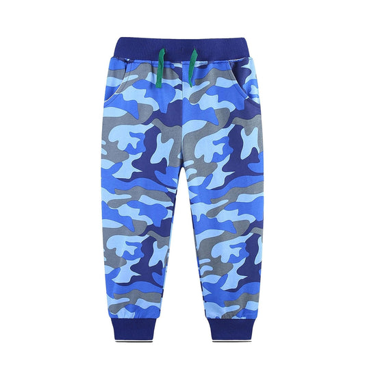 presale P0859 Baby Boys Western Blue Camo Pockets Legging Pants With Belt D 916